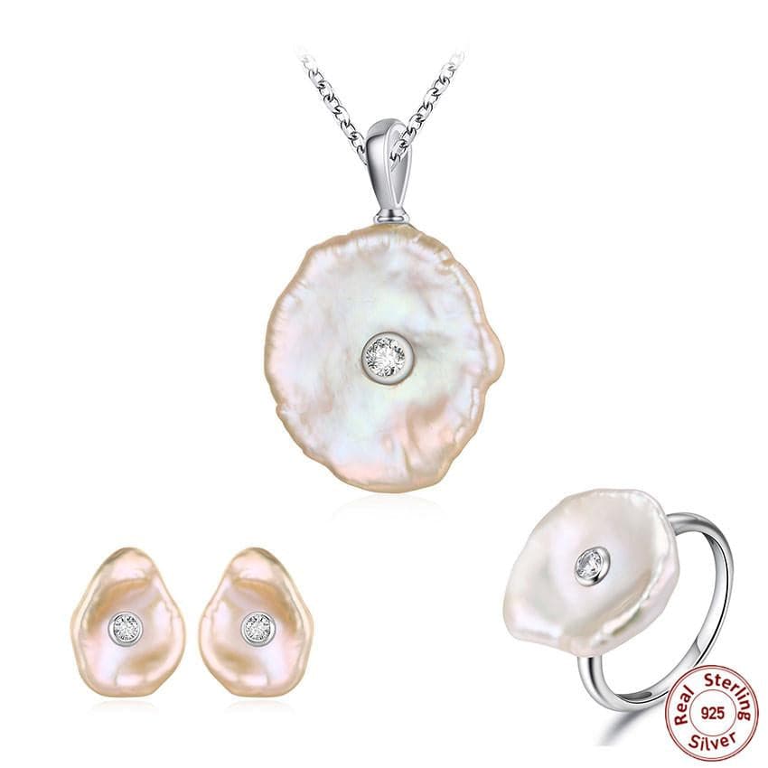 HARMONY Women's Luxury Fine Fashion Genuine Natural Freshwater Pearl Jewelry Set - Divine Inspiration Styles
