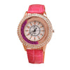 ISIDORE Women's Fashion Genuine Leather Luxury Rhinestone Watch - Divine Inspiration Styles