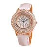 ISIDORE Women's Fashion Genuine Leather Luxury Rhinestone Watch - Divine Inspiration Styles