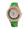 ISIDORE Women's Fashion Genuine Leather Luxury Rhinestone Watch - Divine Inspiration Styles