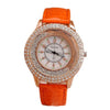 ISIDORE Women's Fashion Genuine Leather Luxury Rhinestone Watch - Divine Inspiration Styles