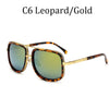 DPZ Men's & Women's Fashion Gray Black Gold Retro Style Fine Fashion Square Luxury Sunglasses - Divine Inspiration Styles
