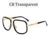 DPZ Men's & Women's Fashion Gray Black Gold Retro Style Fine Fashion Square Luxury Sunglasses - Divine Inspiration Styles