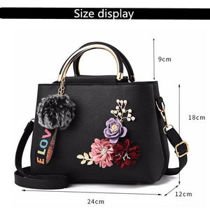 JOOZ Women's Fashion Beautiful Bouquet of Flowers Luxury Leather Handbag - Divine Inspiration Styles
