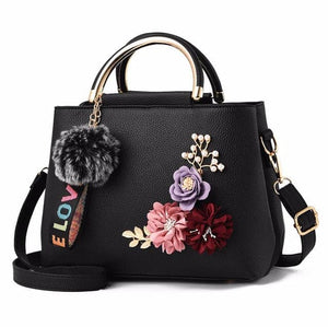 JOOZ Women's Fashion Beautiful Bouquet of Flowers Luxury Leather Handbag - Divine Inspiration Styles