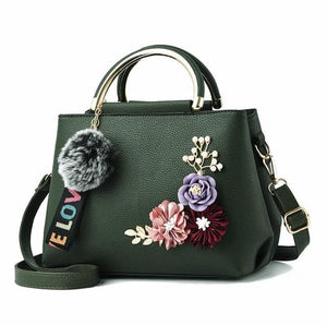 JOOZ Women's Fashion Beautiful Bouquet of Flowers Luxury Leather Handbag - Divine Inspiration Styles