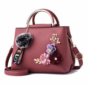 JOOZ Women's Fashion Beautiful Bouquet of Flowers Luxury Leather Handbag - Divine Inspiration Styles