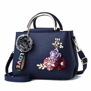 JOOZ Women's Fashion Beautiful Bouquet of Flowers Luxury Leather Handbag - Divine Inspiration Styles