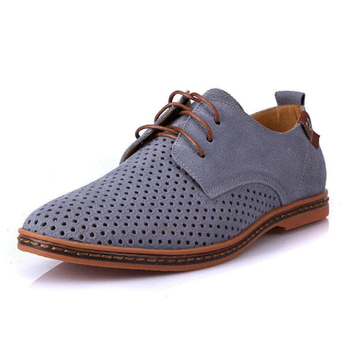 MERKMAK Men's Genuine Suede Leather Flat Shoes - Divine Inspiration Styles