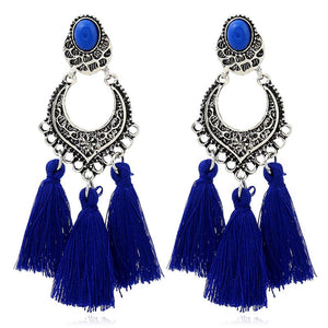HCL Women's Elegant Fashion Vintage Filigree Tassel Earrings - Divine Inspiration Styles
