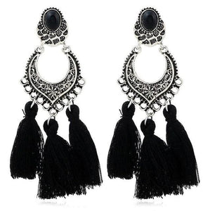 HCL Women's Elegant Fashion Vintage Filigree Tassel Earrings - Divine Inspiration Styles