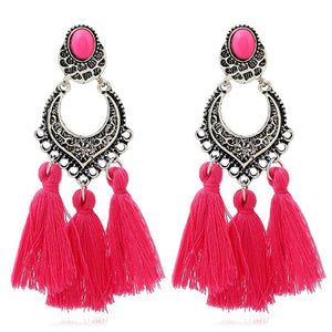 HCL Women's Elegant Fashion Vintage Filigree Tassel Earrings - Divine Inspiration Styles