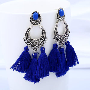 HCL Women's Elegant Fashion Vintage Filigree Tassel Earrings - Divine Inspiration Styles