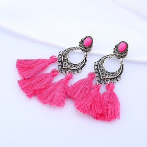 HCL Women's Elegant Fashion Vintage Filigree Tassel Earrings - Divine Inspiration Styles
