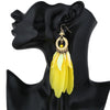 HCL Women's Elegant Fashion Colorful Feather Tassel Earrings - Divine Inspiration Styles