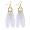 HCL Women's Elegant Fashion Colorful Feather Tassel Earrings - Divine Inspiration Styles