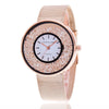 VANSVAR Gold Rose Gold & Silver Metallic Mesh Design Women's Crystal Rhinestone Fashion Watch - Divine Inspiration Styles