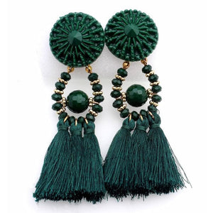 HCL Women's Elegant Fashion Vintage Statement Tassel Earrings - Divine Inspiration Styles