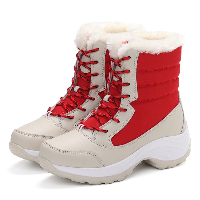 FLORENCE Design Women's Elegant Fashion Boots Cozy Plush Fur Boot Shoe ...