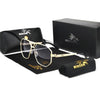 MINCLAA Men's & Women's Luxury Designer Gold Vintage Sunglasses - Divine Inspiration Styles