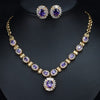 CWW Women's Fashion Stylish Princess Cut Cubic Zirconia Jewelry Set - Divine Inspiration Styles