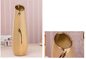 LUXELIVING Gold Plated Luxury Style Golden Ceramic Vases for Decorations - Divine Inspiration Styles