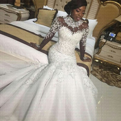 QRL Women's Fine Fashion Stylish Mermaid Design Royal Decor Wedding Dress - Divine Inspiration Styles
