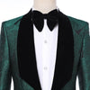 SZSUITS Men's Fashion Suit Sets With Pants Italian Tuxedo Polished Velvet Lapel Blazer Suit Set - Divine Inspiration Styles