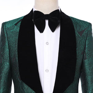 SZSUITS Men's Fashion Suit Sets With Pants Italian Tuxedo Polished Velvet Lapel Blazer Suit Set - Divine Inspiration Styles