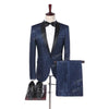 SZSUITS Men's Fashion Suit Sets With Pants Italian Tuxedo Polished Velvet Lapel Blazer Suit Set - Divine Inspiration Styles