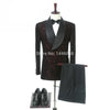 SZSUITS Men's Fashion Suit Sets With Pants Italian Tuxedo Polished Velvet Lapel Blazer Suit Set - Divine Inspiration Styles