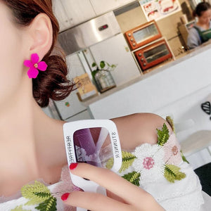 YQV Women's Fashion Elegant Stylish Floral Statement Stud Earrings - Divine Inspiration Styles