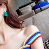 YQV Women's Fashion Elegant Stylish Floral Statement Stud Earrings - Divine Inspiration Styles