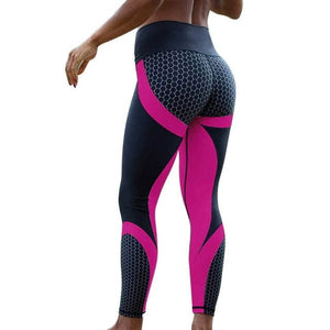 RTSHINE Women's Stylish Mesh Pattern Print Leggings for Fitness Training - Divine Inspiration Styles