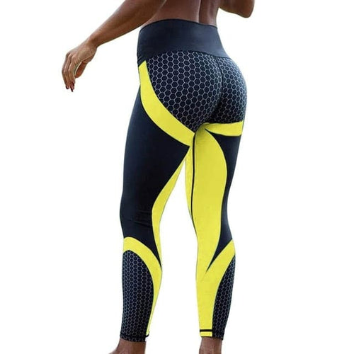 RTSHINE Women's Stylish Mesh Pattern Print Leggings for Fitness Training - Divine Inspiration Styles
