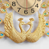 SDH Double Peacock Wall Clock Modern Design Home Decoration Art Wall Clock - Divine Inspiration Styles