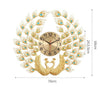 SDH Double Peacock Wall Clock Modern Design Home Decoration Art Wall Clock - Divine Inspiration Styles