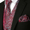 KINGSTON Design Men's Fashion Gold Blue Purple Paisley 3PCS Suit Set - Divine Inspiration Styles