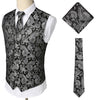 KINGSTON Design Men's Fashion Gold Blue Purple Paisley 3PCS Suit Set - Divine Inspiration Styles