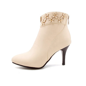 EVERLY Design Women's Stylish Elegant Floral Design Fashion Boot Shoes - Divine Inspiration Styles