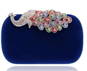YGM Design Collection Women's Fashion Peacock Crystal Statement Clutch Bag - Divine Inspiration Styles