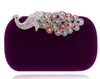 YGM Design Collection Women's Fashion Peacock Crystal Statement Clutch Bag - Divine Inspiration Styles