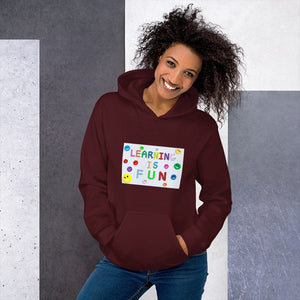 LEARNING IS FUN! Men's & Women's Fashion Premium Quality Thick Hoody Sweatshirt - Divine Inspiration Styles